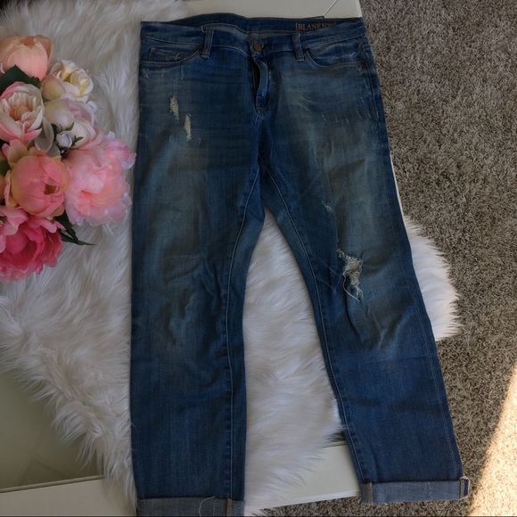 Blank NYC Destructed Girlfriend Jeans - Size 28 - Picture 2 of 3